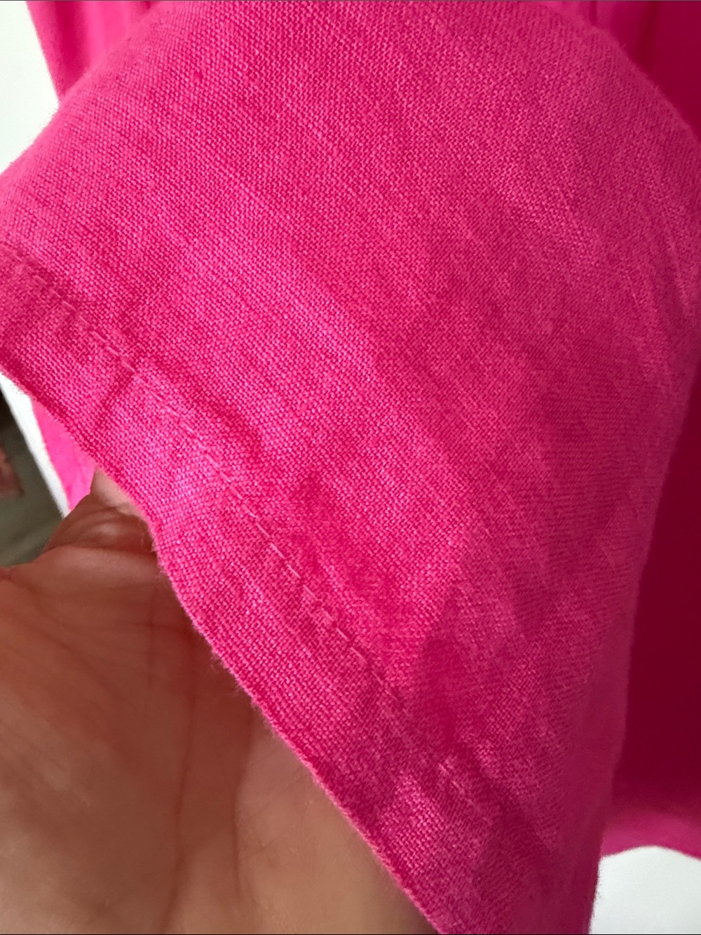 Sleeveless Linen Tunic Dress in Bright Fuchsia made in Italy Terzo Millenio - Picture 10 of 10